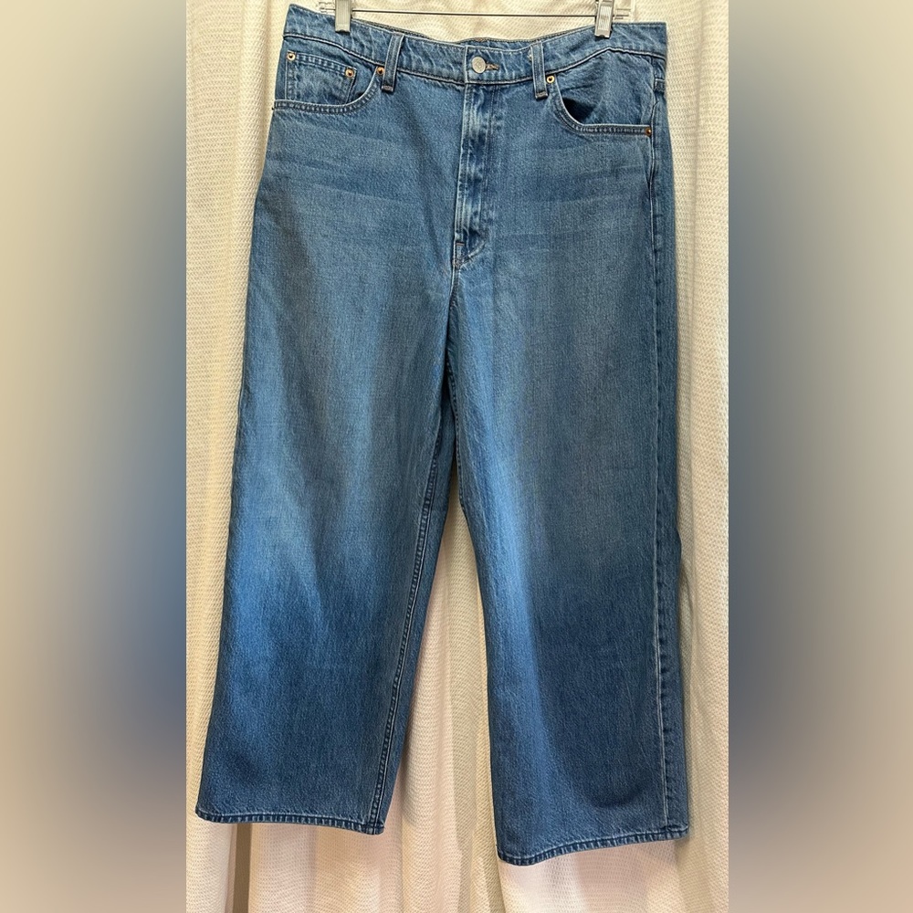 Mother Jeans SNACKS wide leg ankle length size 30